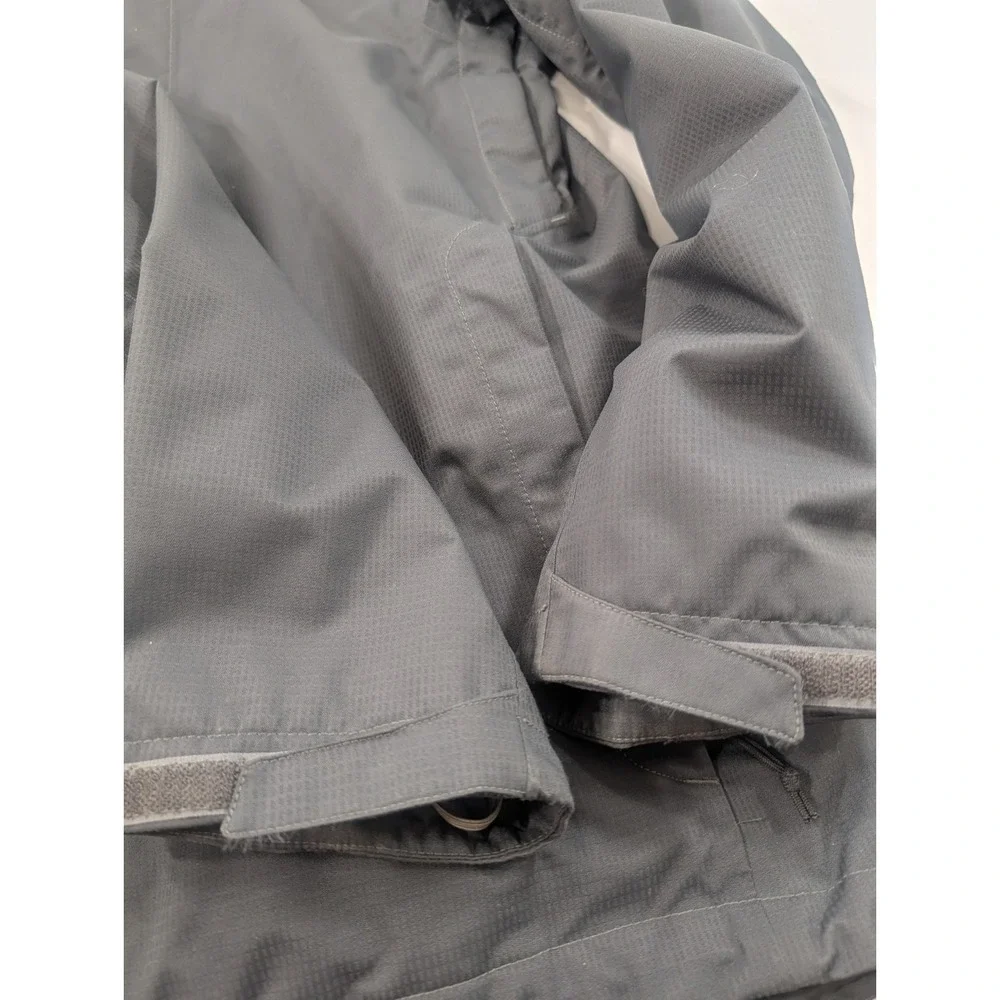 The‎ North Face HyVent WATERPROOF Jacket Men's Size Medium Gray Black Zip Front